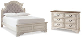 J&M Furniture - Ashley Furniture - Realyn Full Upholstered Panel Bed with Dresser - Full Upholstered Panel Bed with Dresser - B743B34